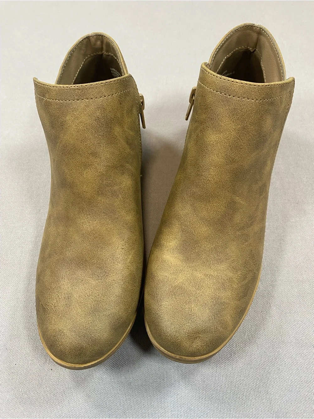 MIA Kids Tan Woven Back Ankle Booties